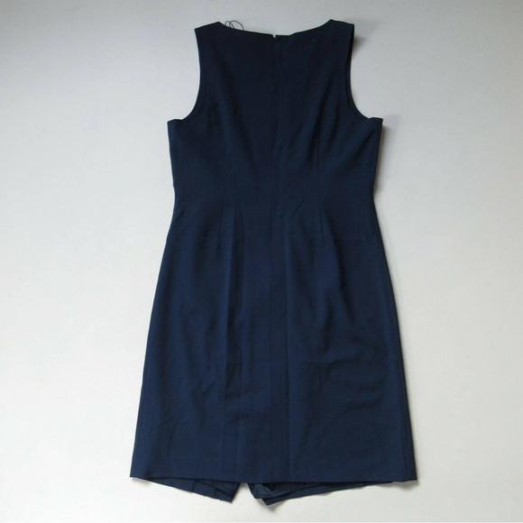 Theory Risbana Stretch Wool Sheath Dress In Sapphire Blue Size 10 - Picture 3 of 14